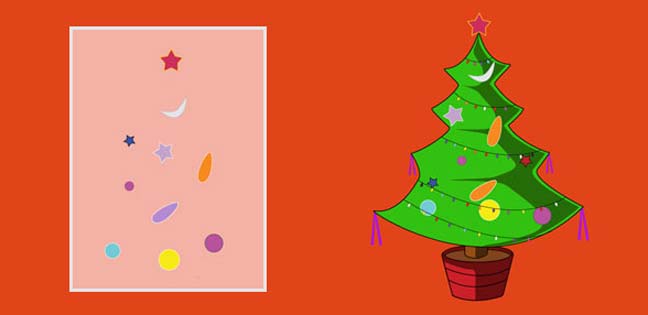Merry Christmas – Tree (Printable Card for Kids)