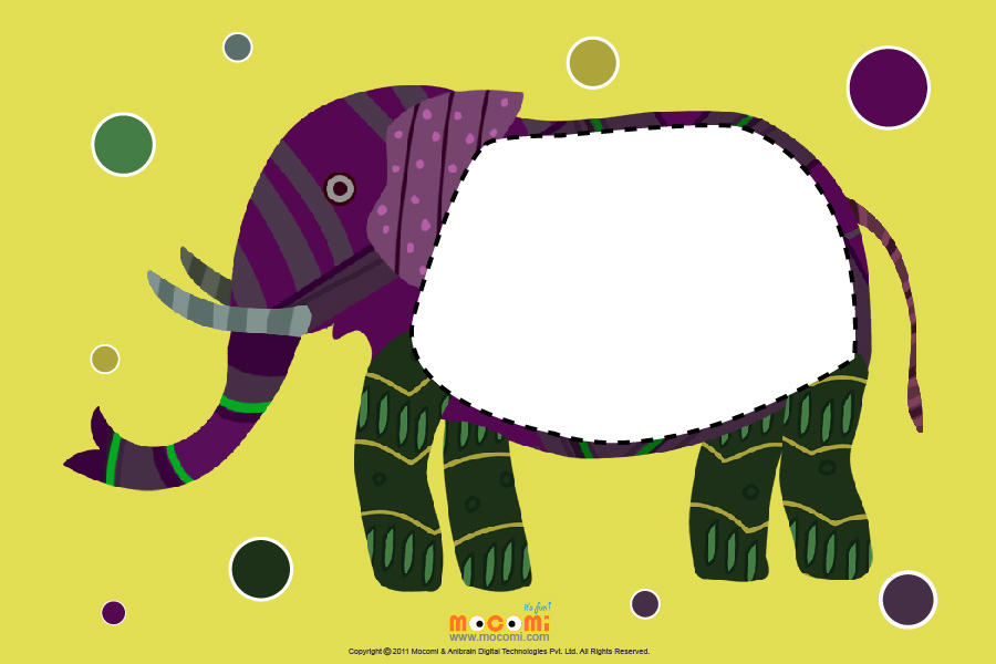 Gond Elephant (Photo Frame for Kids)