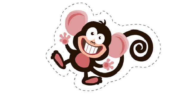 Monkey 4 (Cut-out for Kids)