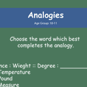 Analogies Worksheet