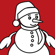 Snowman In Red