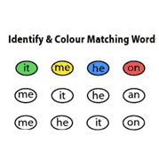 Matching Words & Colours Worksheet