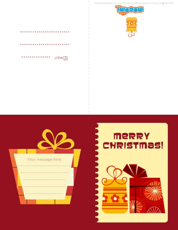 Christmas Gifts 2 (Printable Card for Kids)