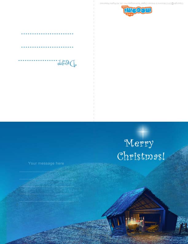 Christmas Nativity (Printable Card for Kids)
