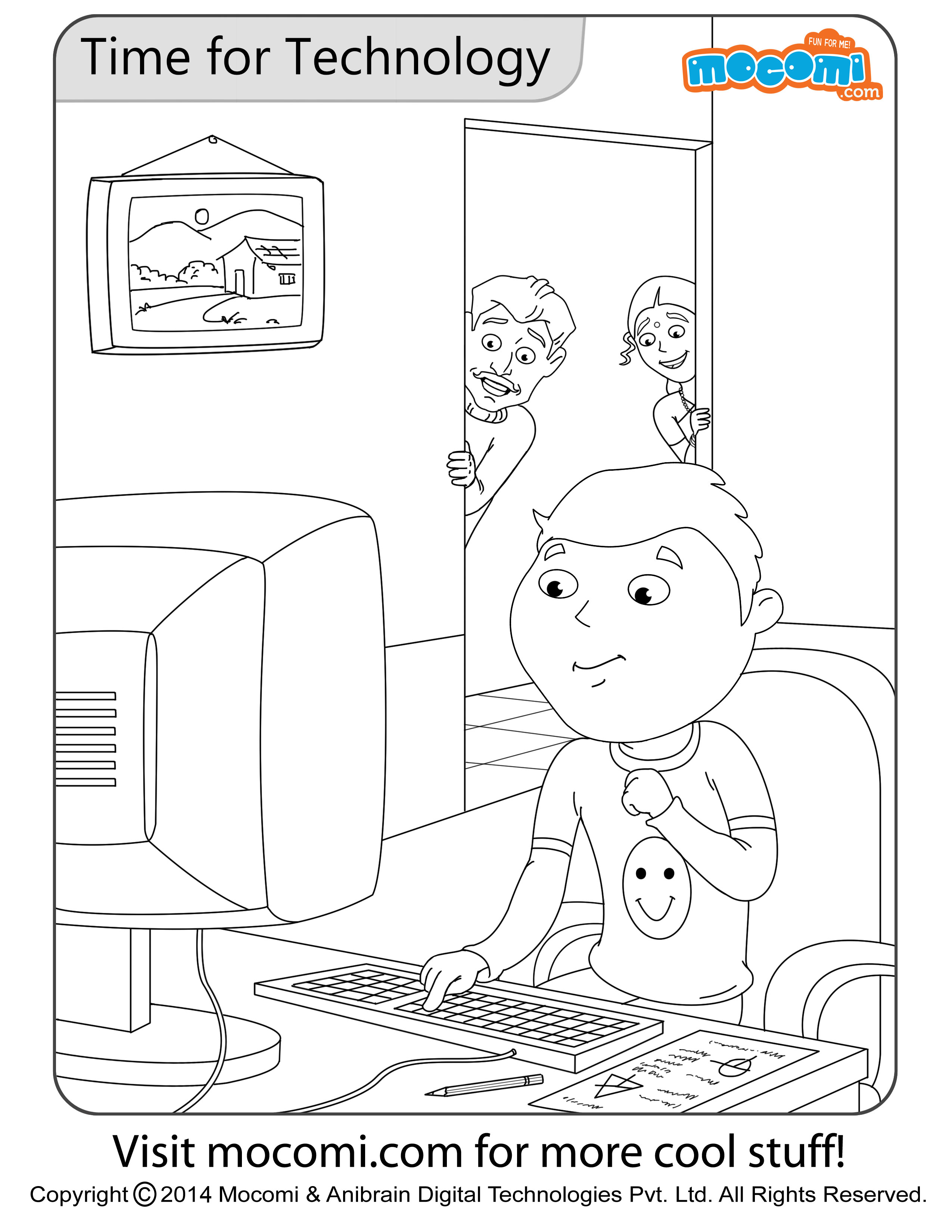 Time for Technology – Colouring Page
