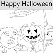 Happy Halloween - Colouring Page