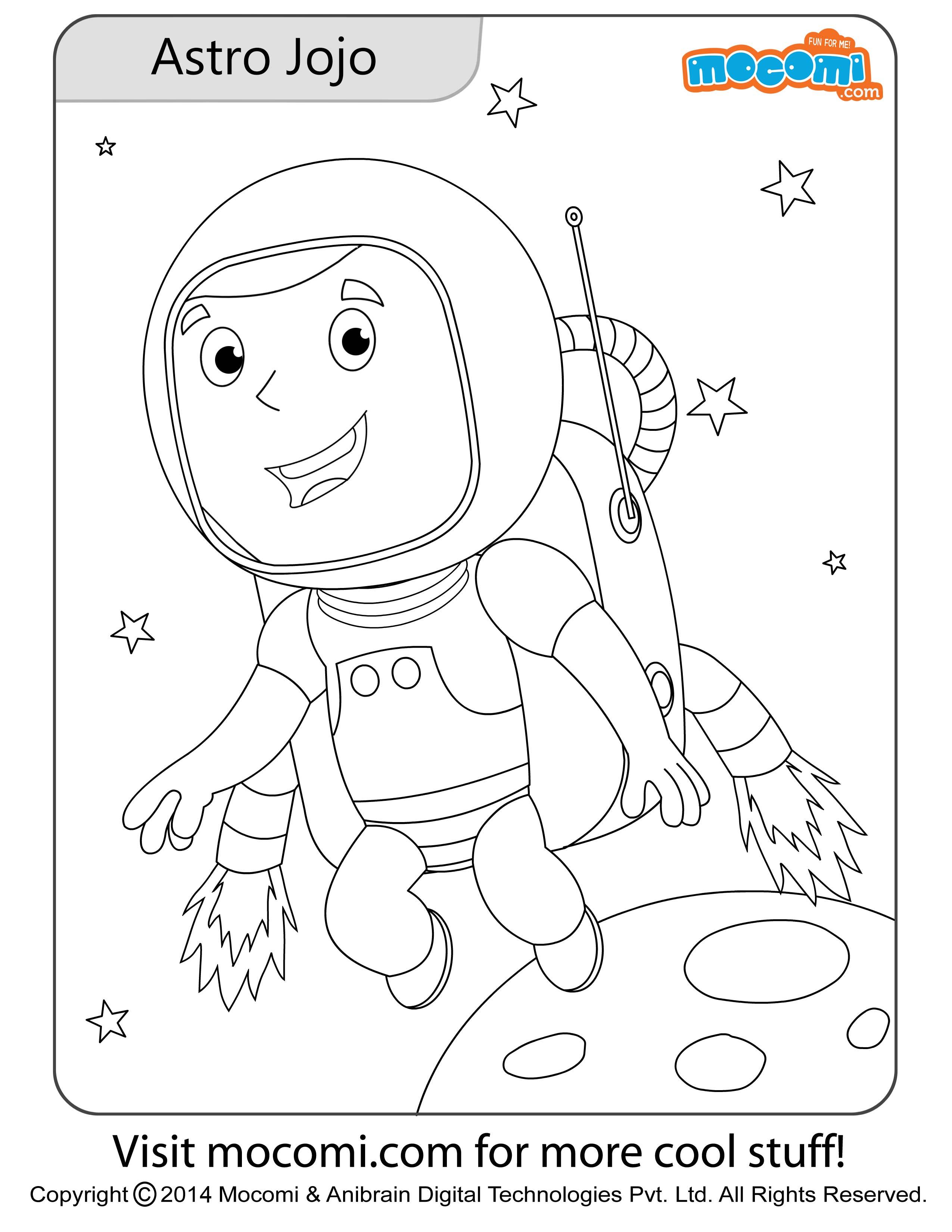 Astronaut Jojo – Colouring Page